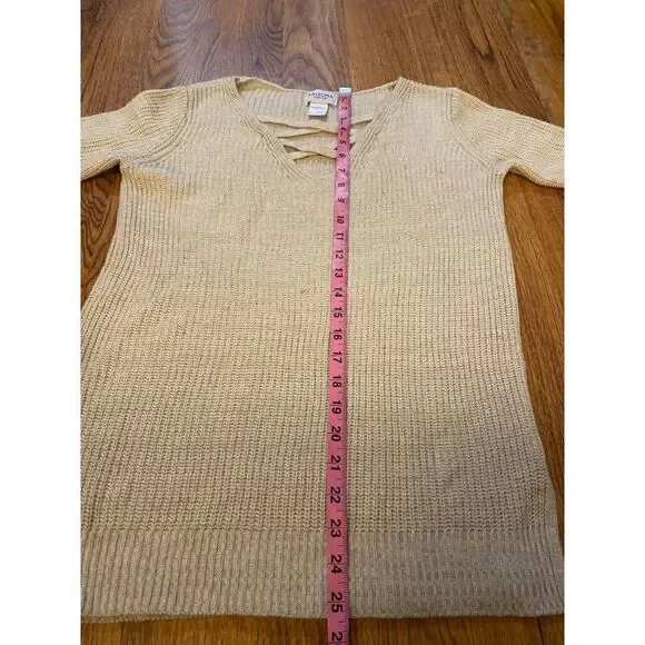 Arizona Jean Co. Women's beige long sleeve pullover sweater size small - Picture 7 of 7